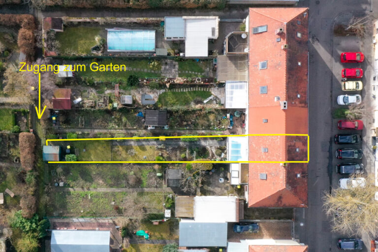 Haus von oben mit Mark